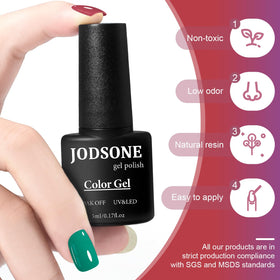 Nail design example using JODSONE gel polish