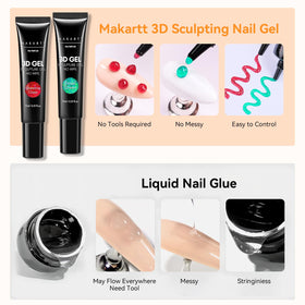 Nail designs featuring 3D effects with Makartt Gel