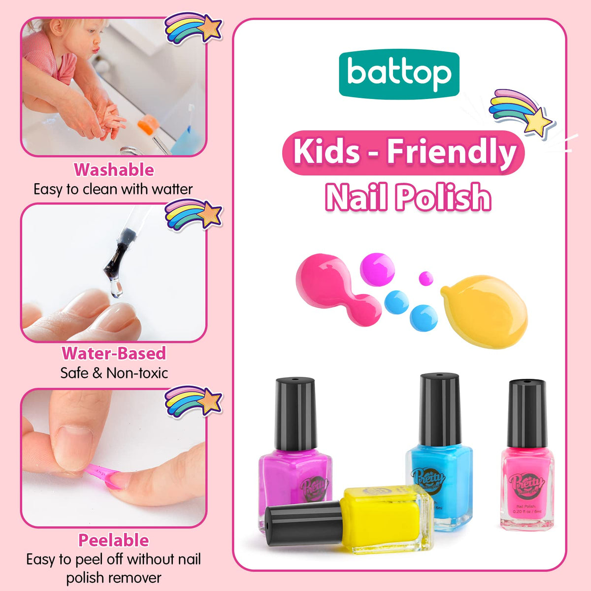 Nail dryer in use with colourful nail art
