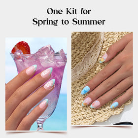 Nail file and adhesive tabs from the Beetles kit