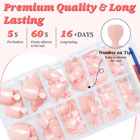 Nail file and adhesive tabs included in LuckForever toenail kit