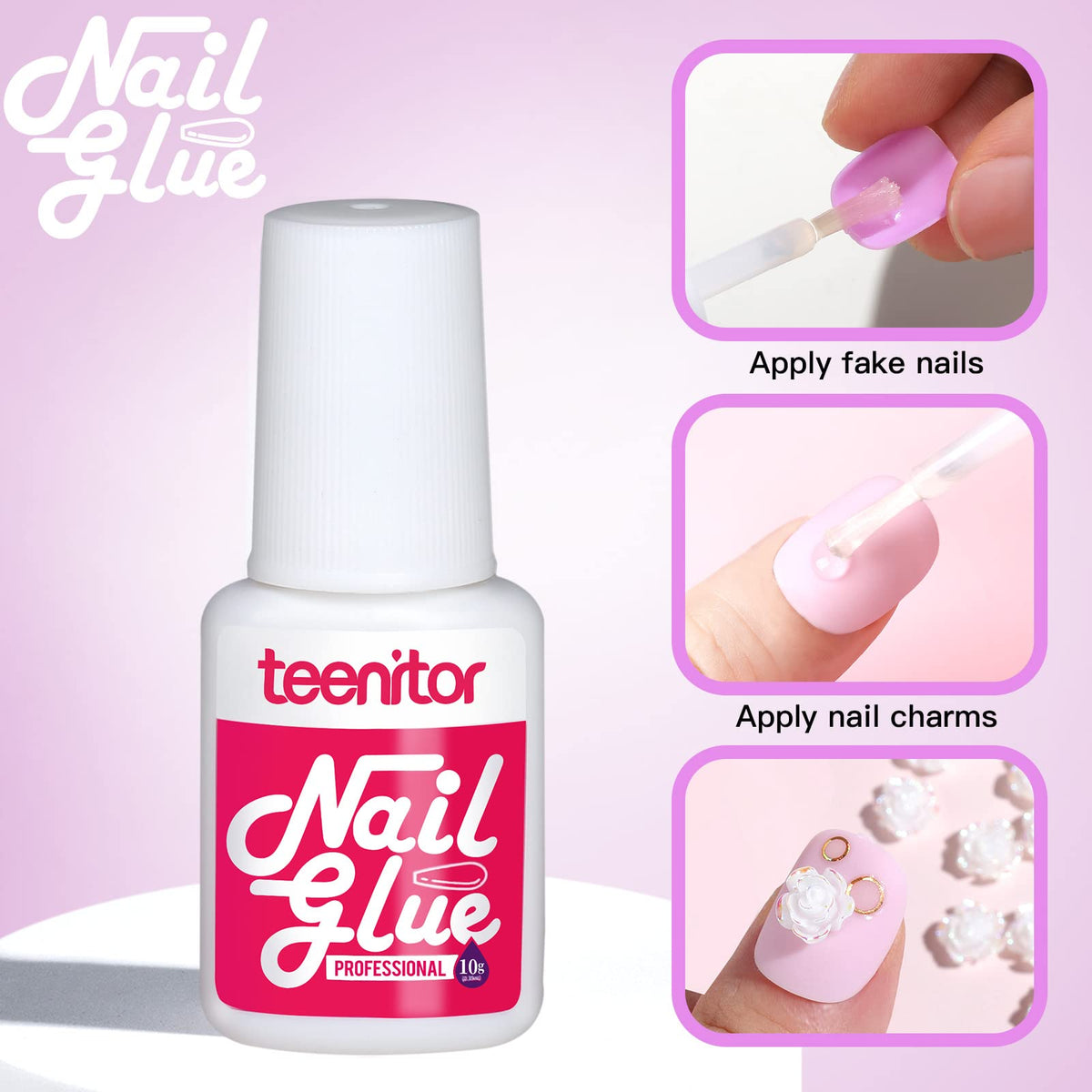 Nail file and buffer included in Teenitor press on nails kit