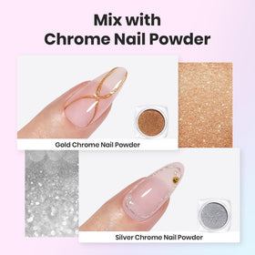 Nail file and cuticle pusher included in the kit