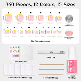 Nail file and decorative stickers from the kit