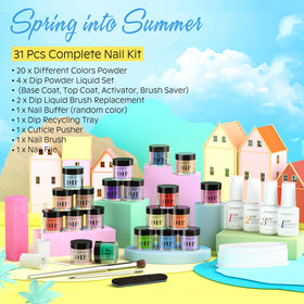 Nail file and dip powder gel brush replacements in AZUREBEAUTY kit