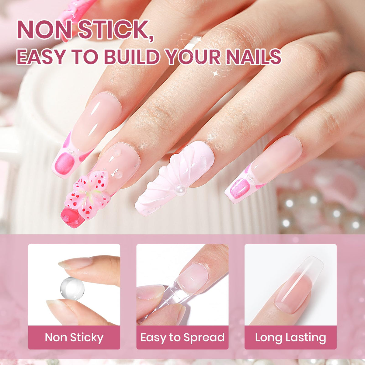 Nail file and extend moulds from SUPWEE kit