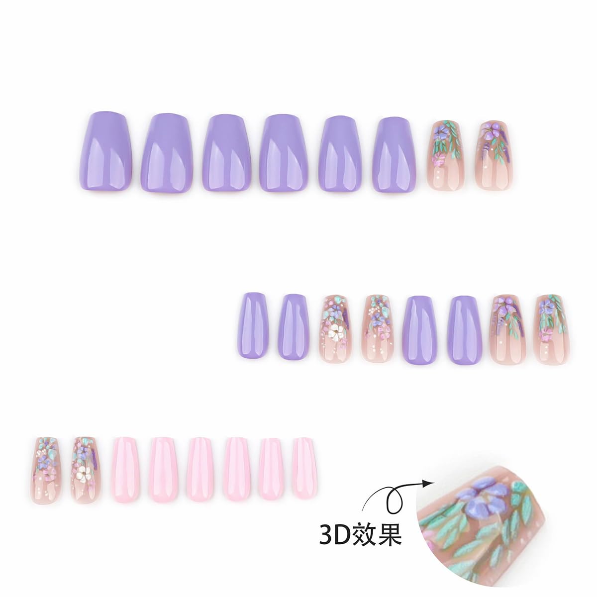 Nail file and glue stickers included in juggssa press on nails kit