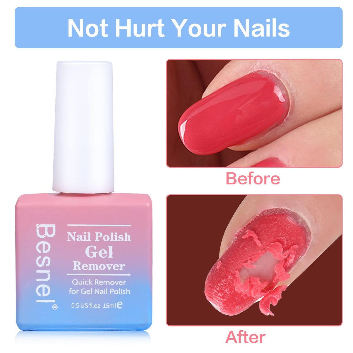 Nail file included in BESNEL Gel Nail Polish Remover pack