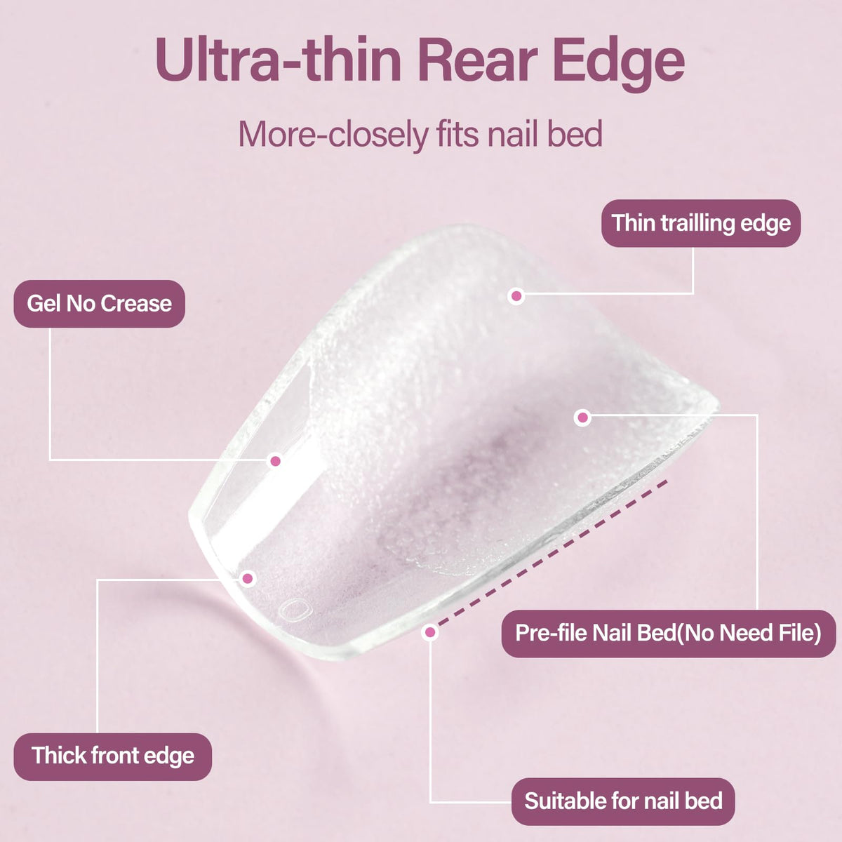 Nail file included in Misssix nail tips kit