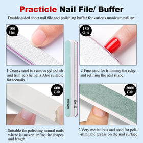 Nail files included in LOUINSTIC Gel Polish Remover Kit