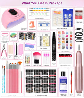 Nail form stickers and glitter powder from DouborQ kit