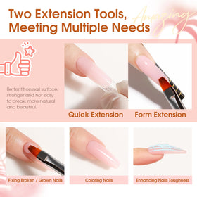 Nail forms and clips from ROSALIND Poly Nail Gel Kit