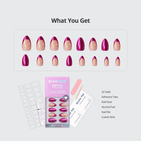 Nail glue and accessories included with BTArtbox Press On Nails