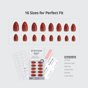 Nail glue and accessories included with BTArtbox Press On Nails