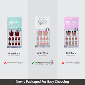 Nail glue and accessories included with BTArtbox Press On Toenails