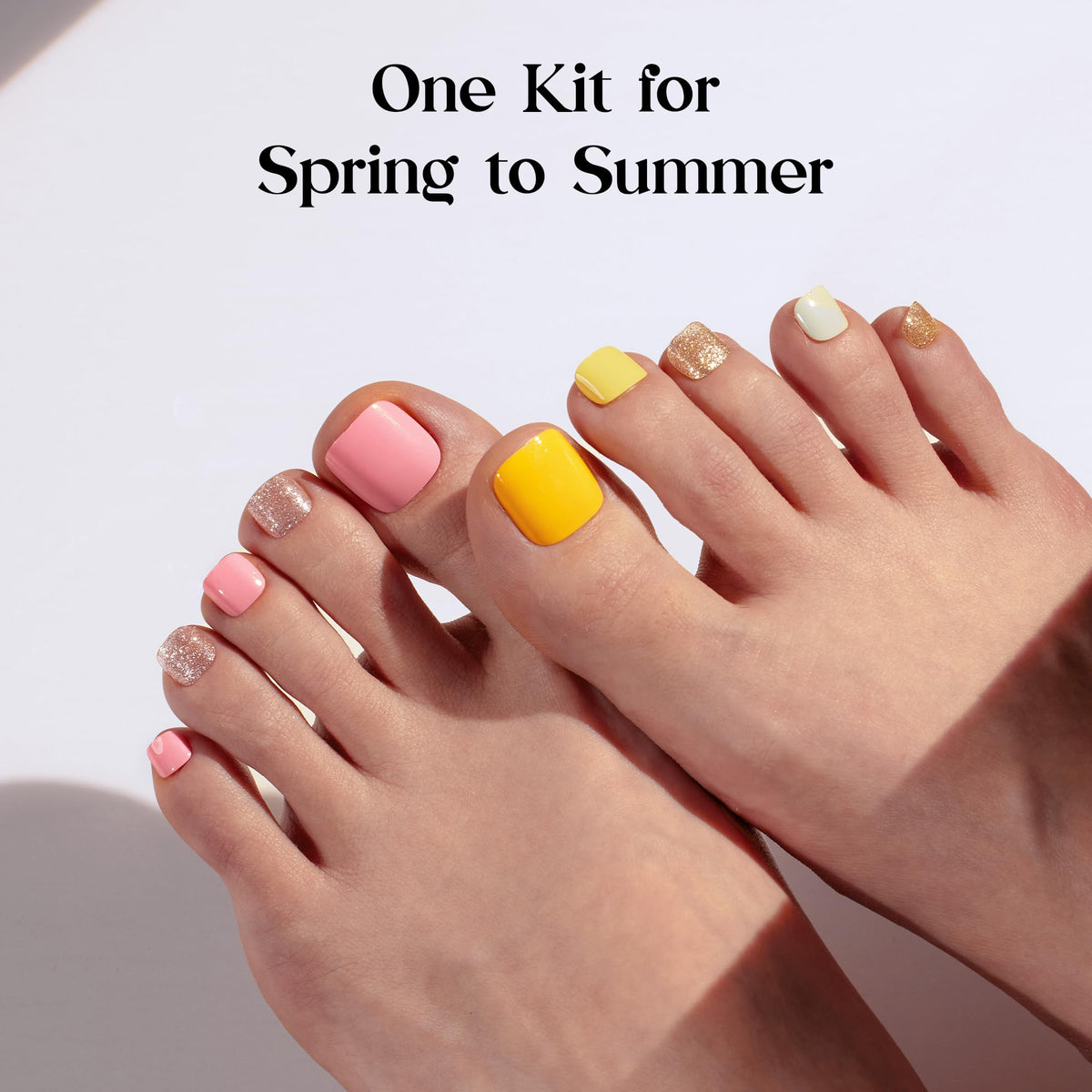 Nail glue and adhesive tabs included in the kit