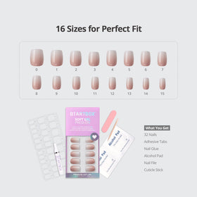 Nail glue and adhesive tabs included with BTArtbox Press On Nails