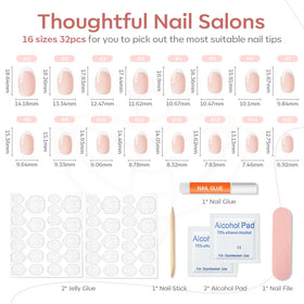 Nail glue and jelly adhesive tabs included in Modelones kit