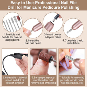 Nail lamp for curing gels included in the acrylic nail kit