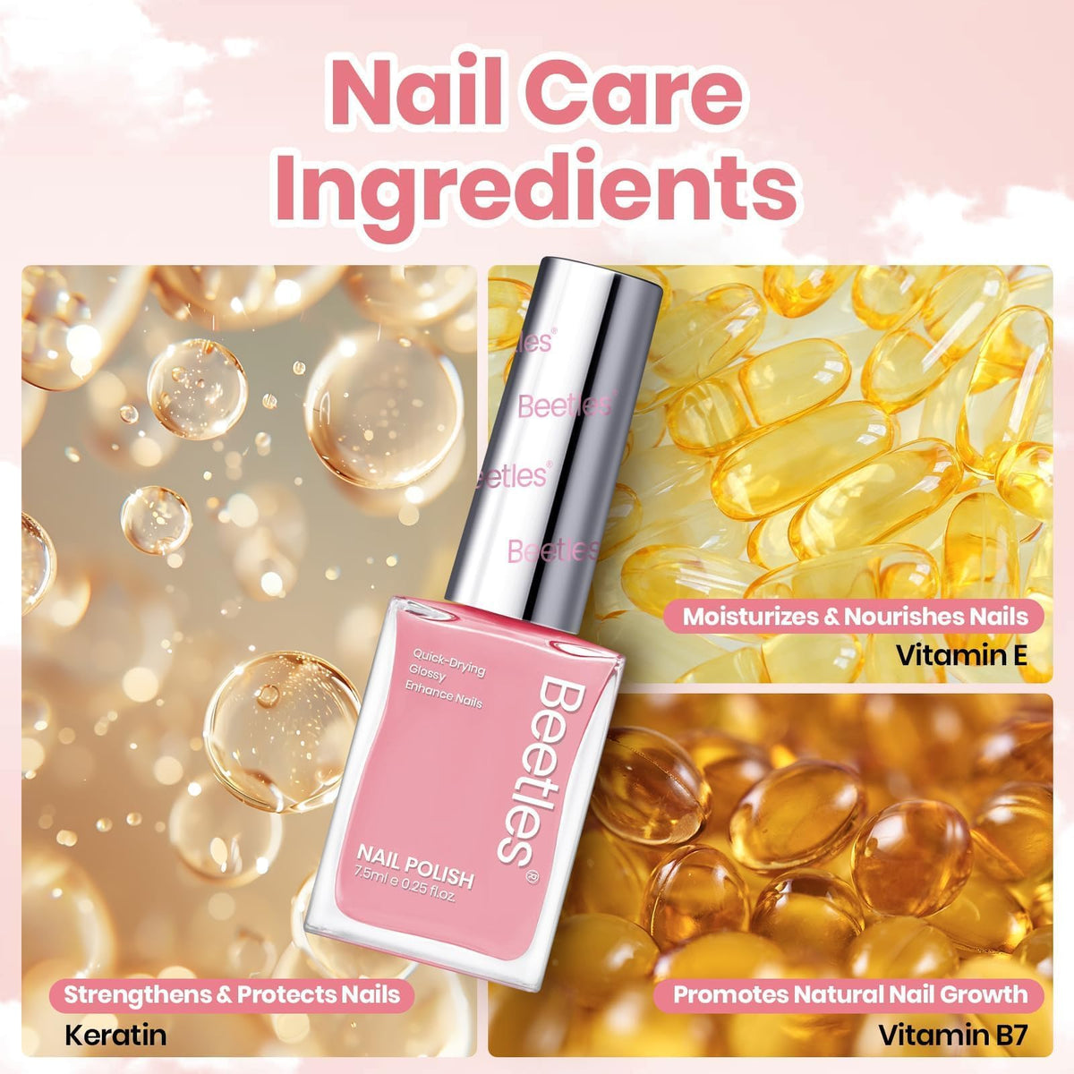 Nail polish application process using Beetles set