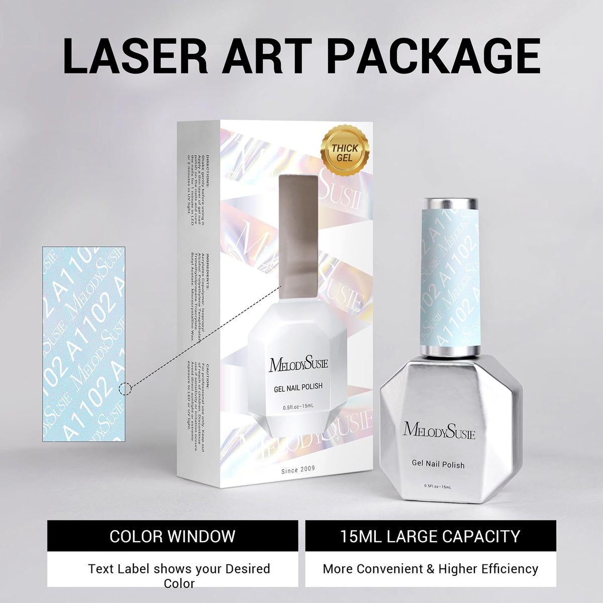 Nail polish application process with MelodySusie gel