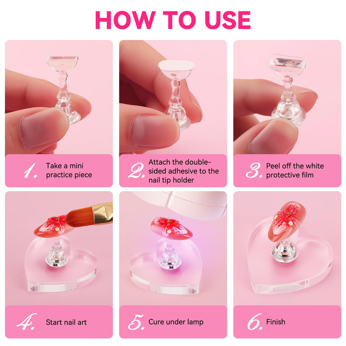 Nail stand set in a sturdy storage box