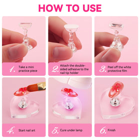 Nail stand set in a sturdy storage box