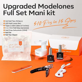 Nail tips clipper and file included in modelones kit