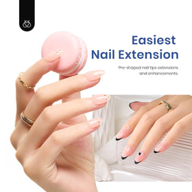 Nail tips clipper and nail file included in the kit