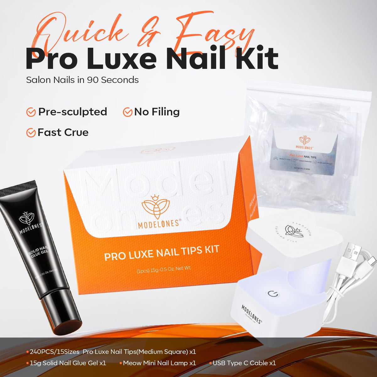 nail tips clipper from modelones Gel Nail Kit