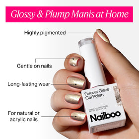 Nailboo Forever Glaze Gel Polish Buckle Bling application on nails