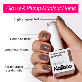 Nailboo Forever Glaze Gel Polish Espresso Elegance application scene