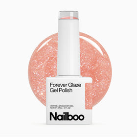 Nailboo Forever Glaze Gel Polish Solar Shimmer bottle side view