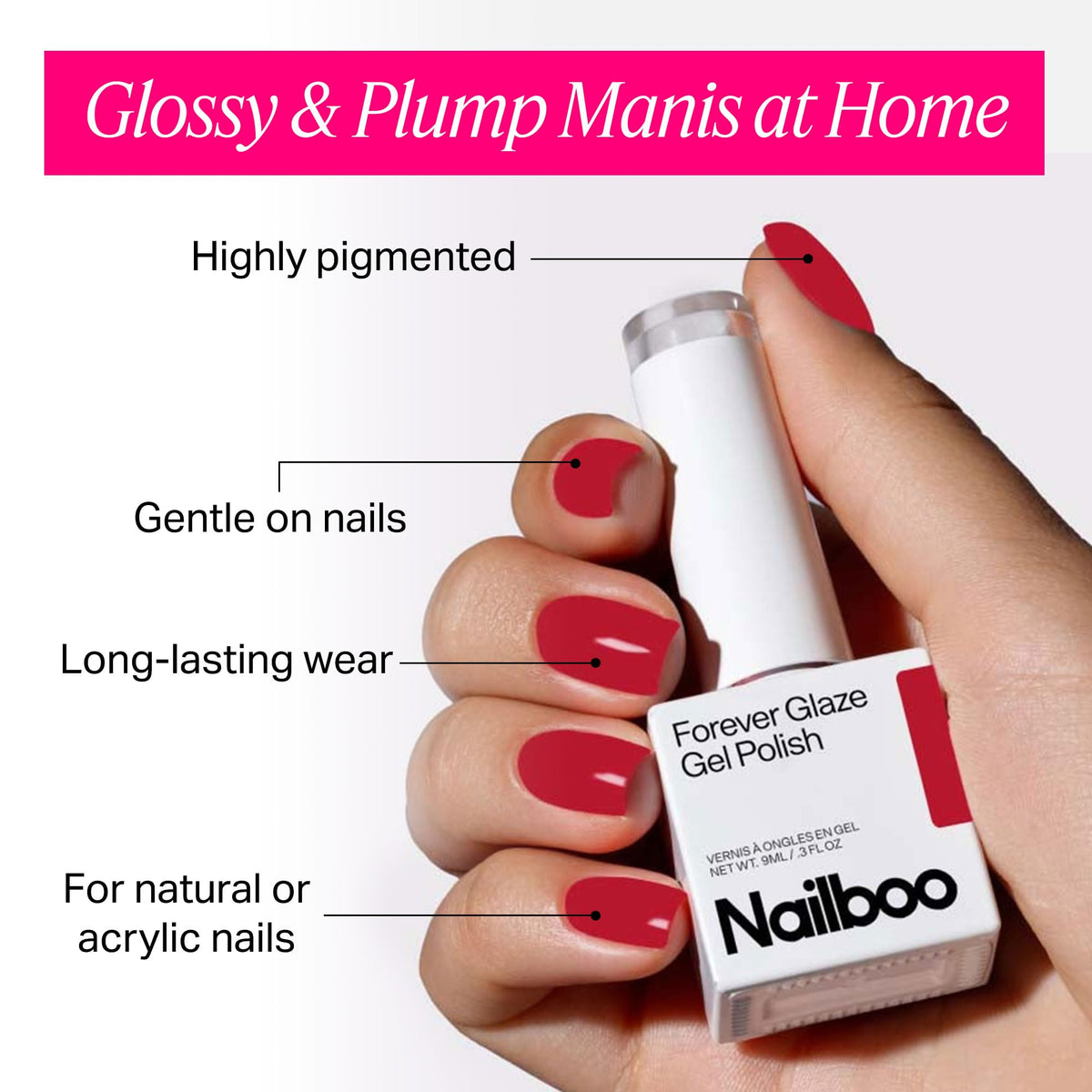Nailboo Gel Polish application on nails