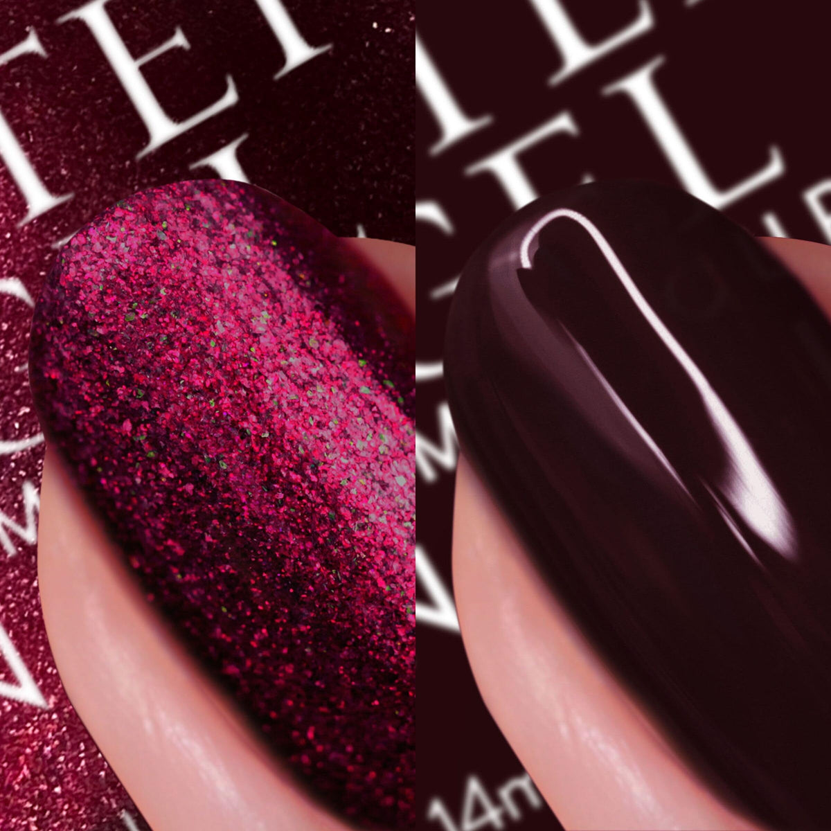 Nails Inc Billie Deep Burgundy nail polish bottle