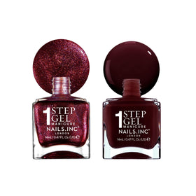 Nails Inc Cherry Noir nail polish duo with cap as mani station