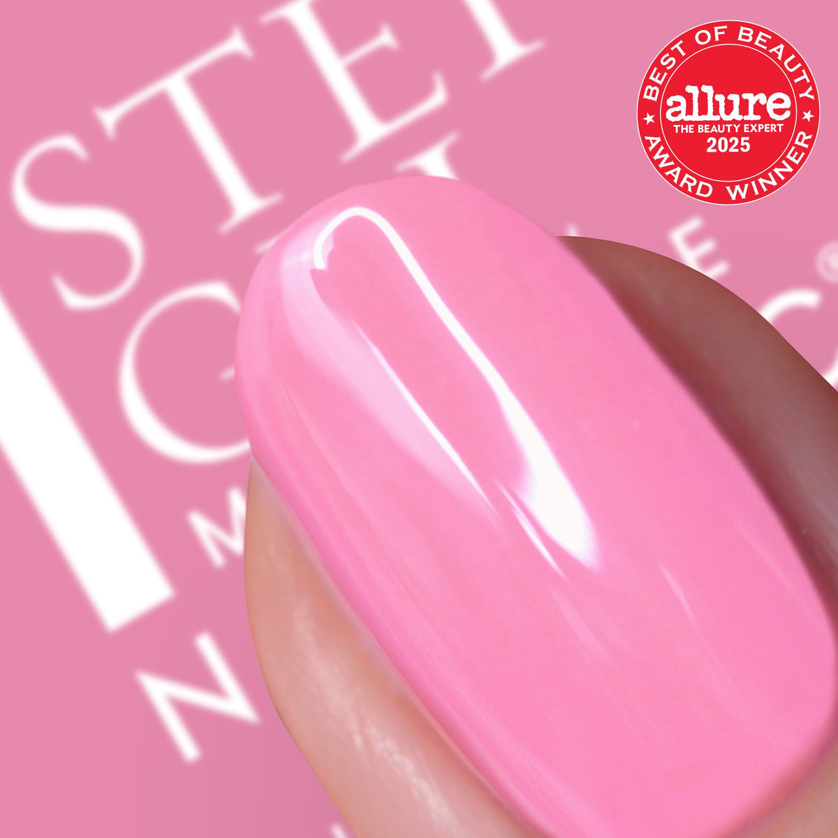 Nails Inc It's Topless Candy Pink Gel-Like Nail Polish bottle with ergonomic cap