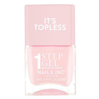 Nails Inc It's Topless Dakota Light Pink Gel-Like Nail Polish front view