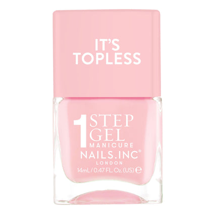 Nails Inc It's Topless Sabrina Sheer Pink Gel-Like Nail Polish front view