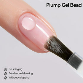 Nails painted with Born Pretty Builder Gel in nude pink