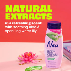 Nair Body Cream Hair Remover 12 oz application on skin