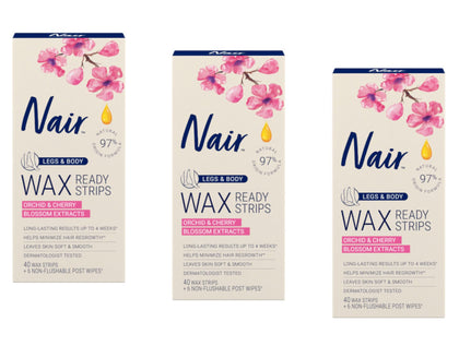 Nair Hair Remover Wax Ready-Strips 40 Count front view