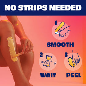 Nair Lux Wax kit with spatula ready for application