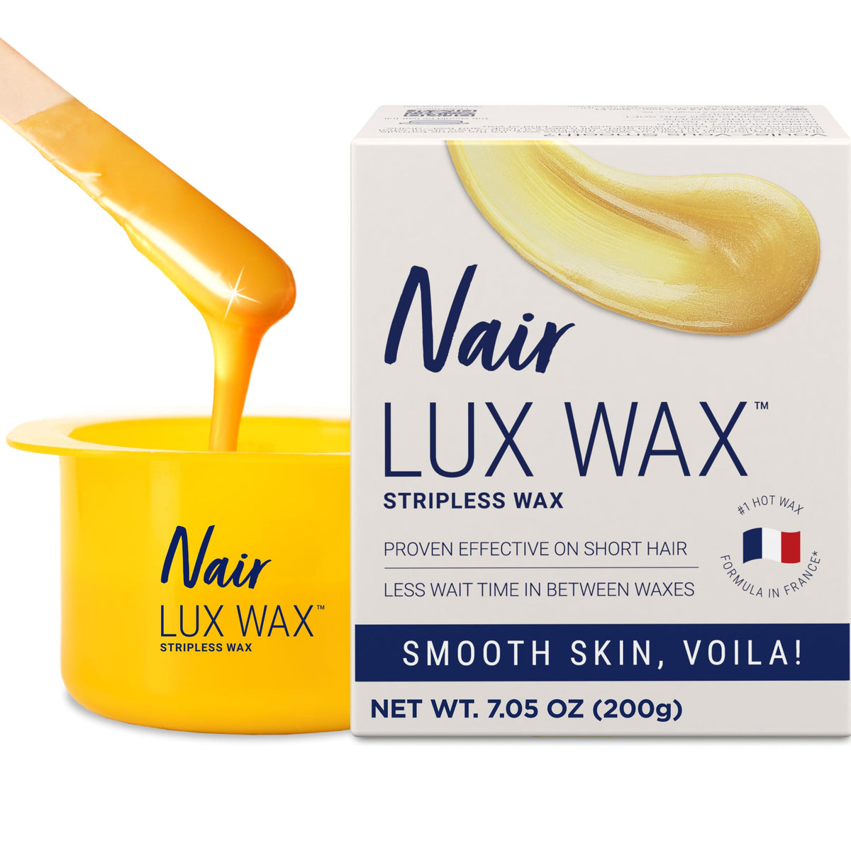 Nair Lux Wax Microwaveable Hot Waxing Kit 7.05 oz front view