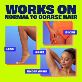 Nair Shower Hair Removal Cream application on skin