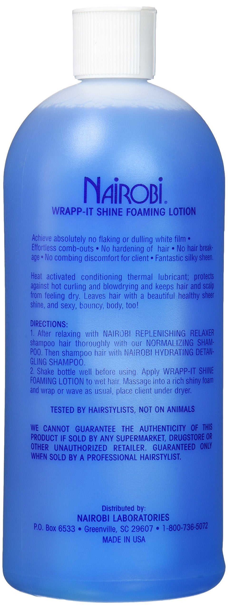 Nairobi Wrap-It Shine Foaming Lotion 32 Ounce back view