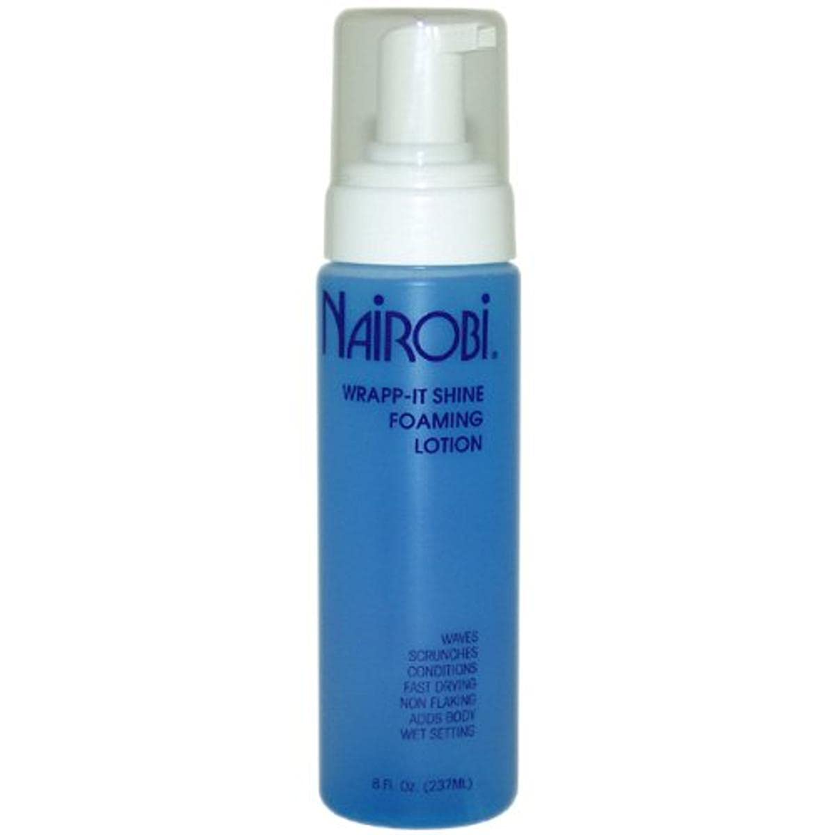 Nairobi Wrapp-It Shine Foaming Lotion 8 Ounce front view with packaging