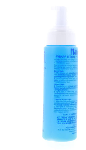 Nairobi Wrapp-It Shine Foaming Lotion 8oz application on hair