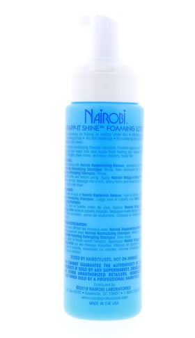 Nairobi Wrapp-It Shine Foaming Lotion 8oz close-up of pump