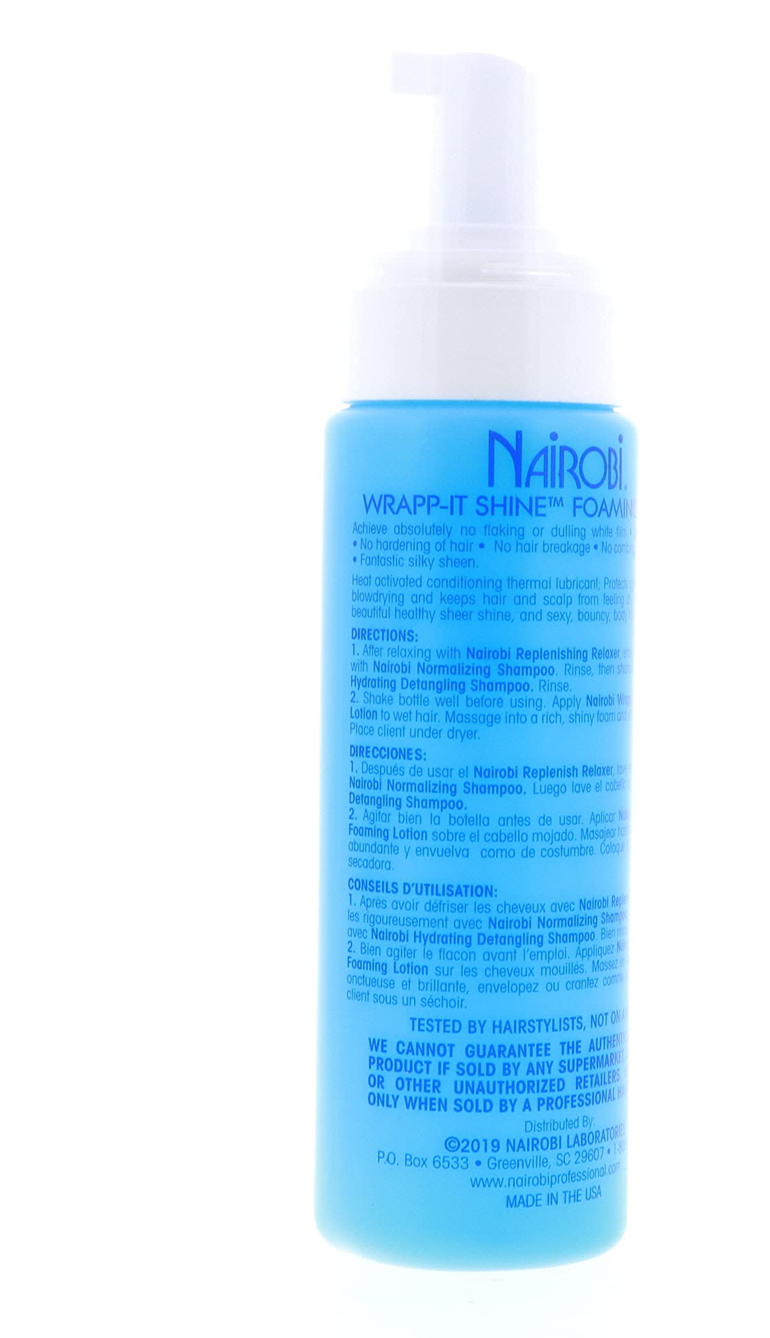 Nairobi Wrapp-It Shine Foaming Lotion 8oz lifestyle scene